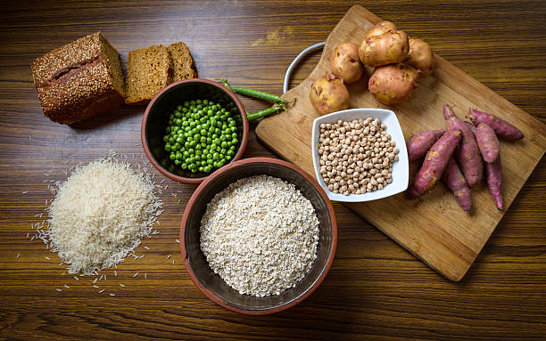 Whole grains and root vegetables as carbohydrate sources